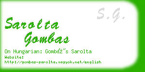 sarolta gombas business card